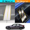 Car TPU/Glossy Mirror Pillar Post CoverFor Honda Civic Hatchback/Sedan 11th -2024 Door Trim Window Molding Stickers Plate