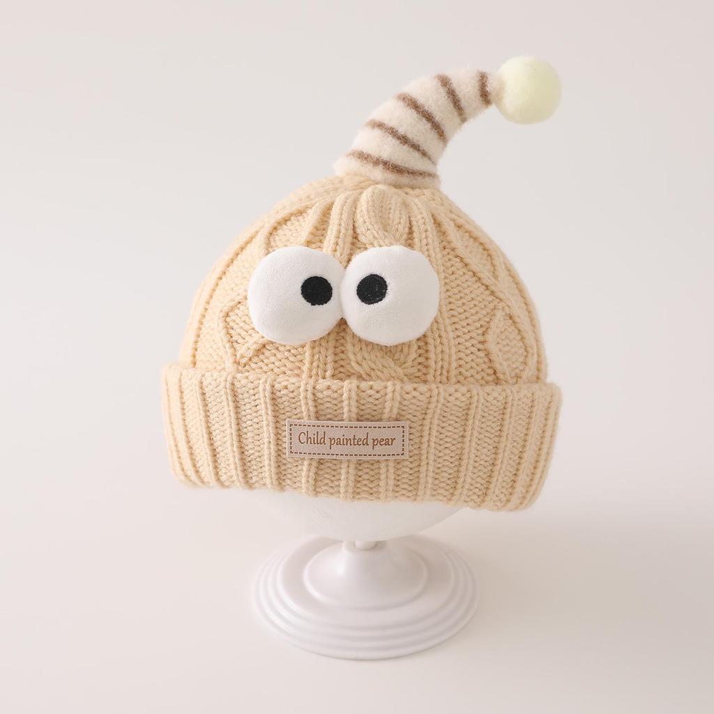 Warm Thick Knit Baby Beanie for Boys & Girls: Windproof Wool Hat for Autumn and Winter