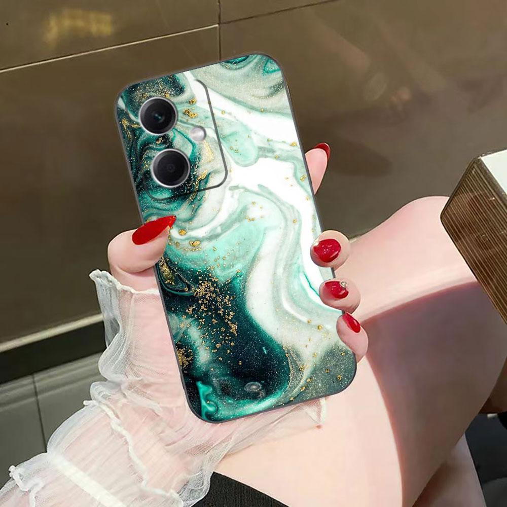 Watercolor Painting Marble Phone Case For Redmi Note 15 14 13 12 12S 11 11T 11S 10 9T 9 Pro TPU Case Funda DIY Shell Capa Cover
