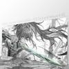Qiuyuan Anime W-wuthering Waves Tappetino per Mouse Antiscivolo Adatto per Computer da Ufficio Laptop Tappetini da Scrivania per E-sport Tastiera XXL