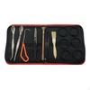 Bonsai Werkzeugset Werkzeuge aus Edelstahl mit Rollup-Tasche Kompakte Organizer-Tasche für Hobbyisten,