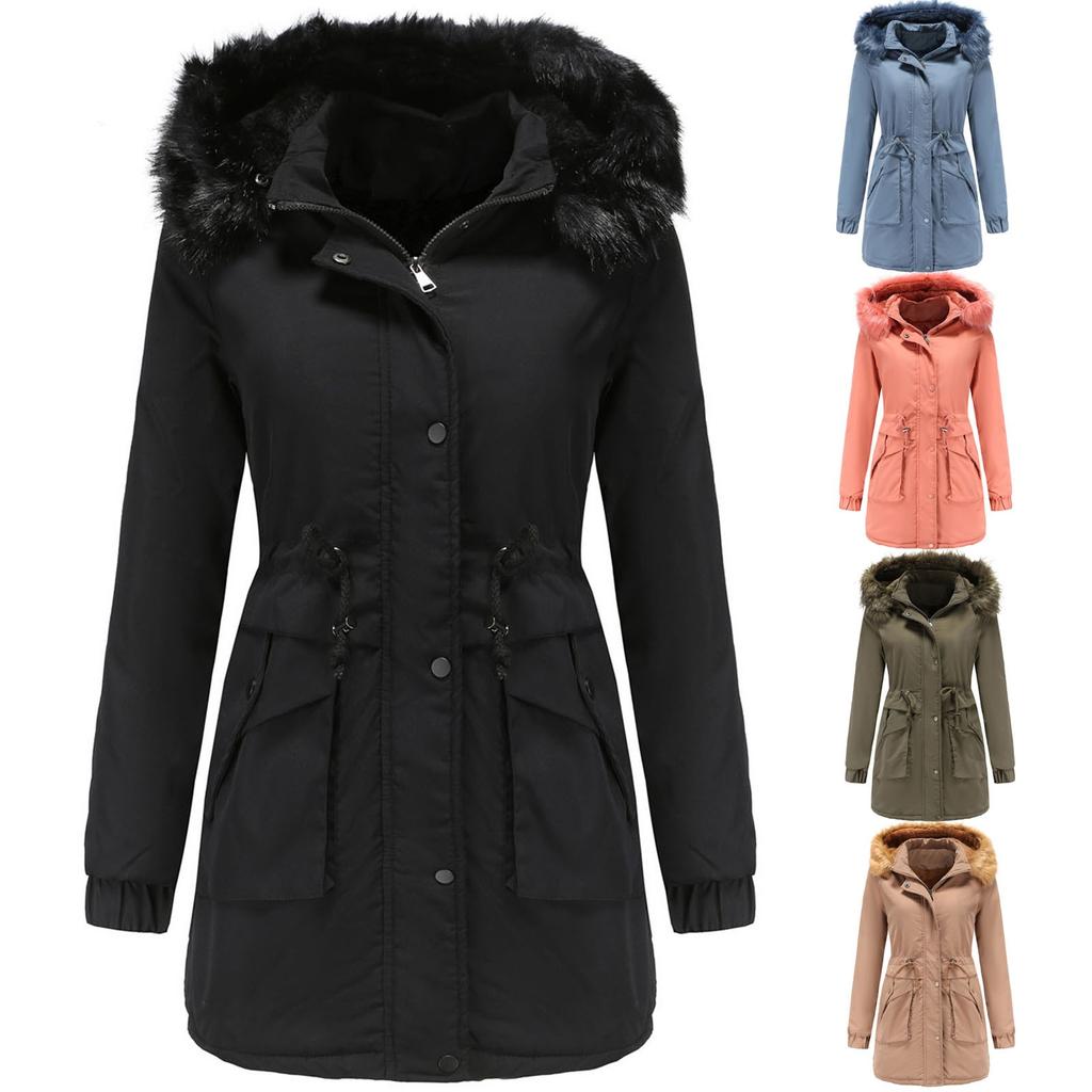 Купить Женское бархатное вельветовое пальто с капюшоном, женское зимнее ...