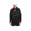 Nike Logo Print Pattern Drawstring Hooded Long-Sleeve Sweatshirt Men Tops Black DQ6621-010