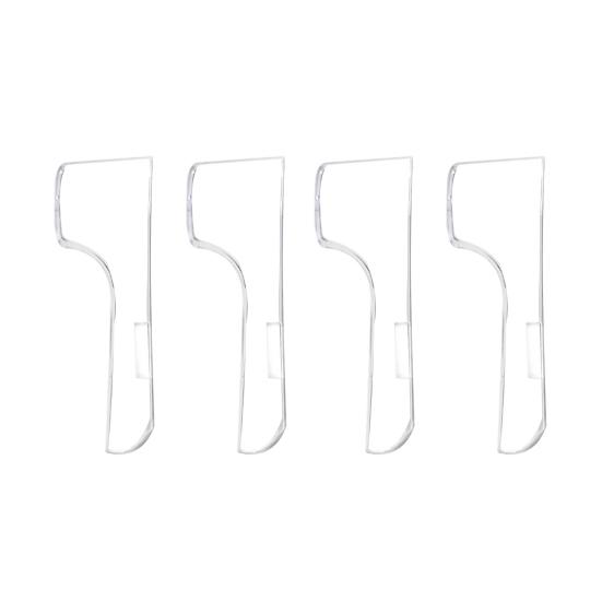 

4Pcs Toothbrush Head Cover Dustproof Reusable Transparent Electric Toothbrush Heads Protection Case for Oral-B прозорий