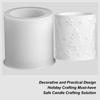 Christmas Molds Embossed Tree Pillar Crafting Tools Storage Container Holiday Silicone Molds For Epoxy Soap Plaster Wax Home