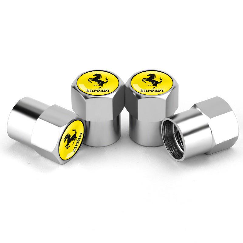 For Ferrari550 Barchetta Pininfarina 575 GTZ 612 Scaglietti Monza SP1 Monza SP2 Daytona SP3 Car Wheel Tire Valve Caps Stem Cover