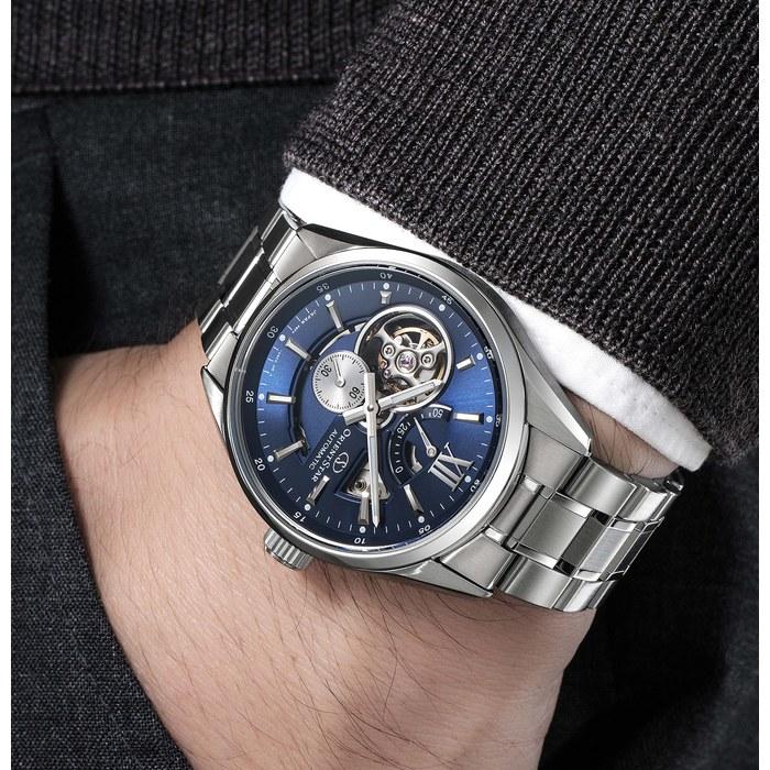 [Orient Star] Automatic Watch Modern Skeleton Mechanical Japan Domestic Warranty 2 Years Open Heart RK-AV0004L Men's Navy Navy/Metal Band
