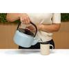 [Fujiholo] Enamel Kettle with Glass Lid, 2.0L, Sky Gray 2 L