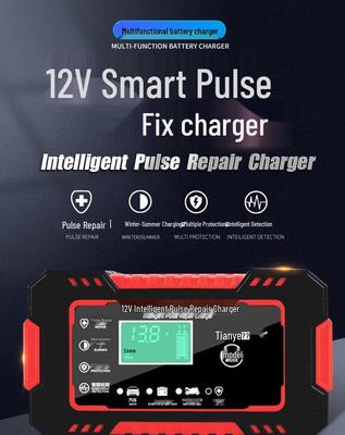 12V 6A Smart Car and Motorcycle Battery Charger with Pulse Repair