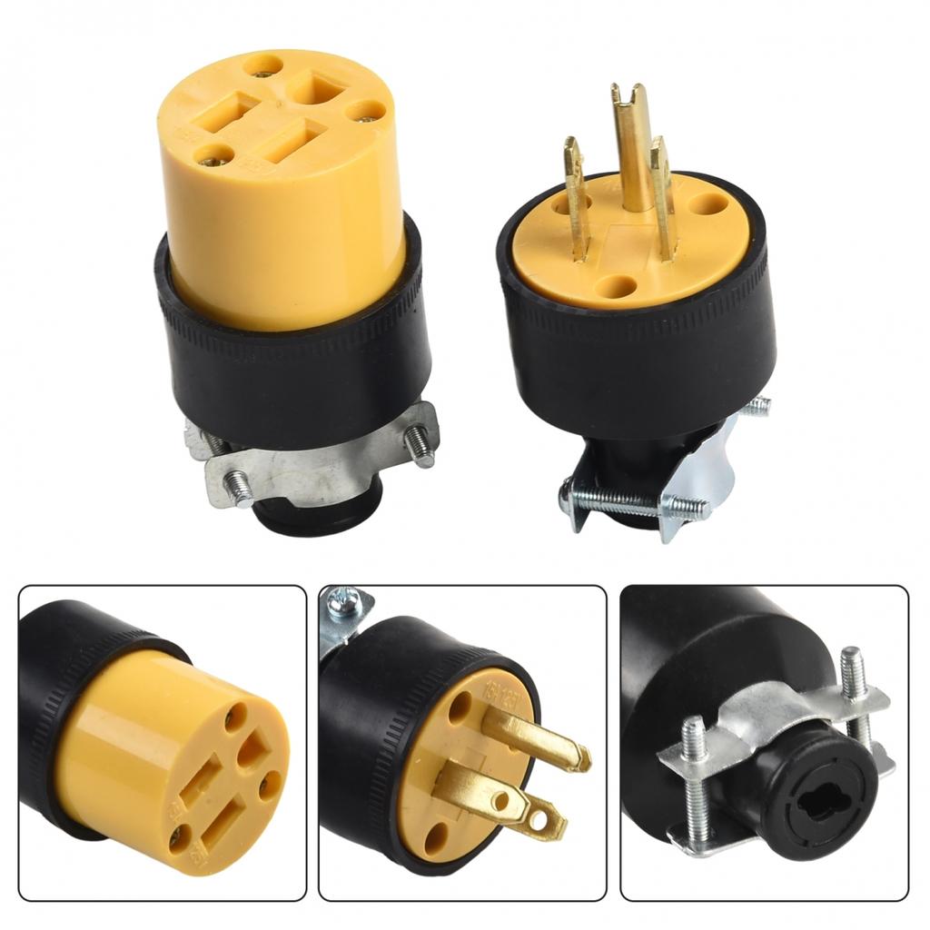 Hassle Male & Female Wire Replacement Ends 3 Prong Extension Cord