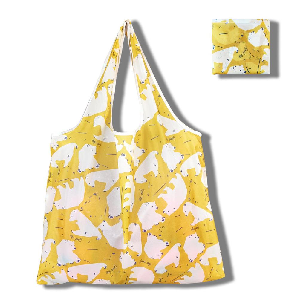 Eco-Friendly Large Capacity Foldable Tote Bag - Creative, Portable, Printed, and In Stock