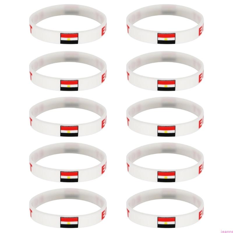 10Pcs/set Soft Elastic 2026 Sports Event Fan Bracelets Showcasing International Team Color Great For Collector
