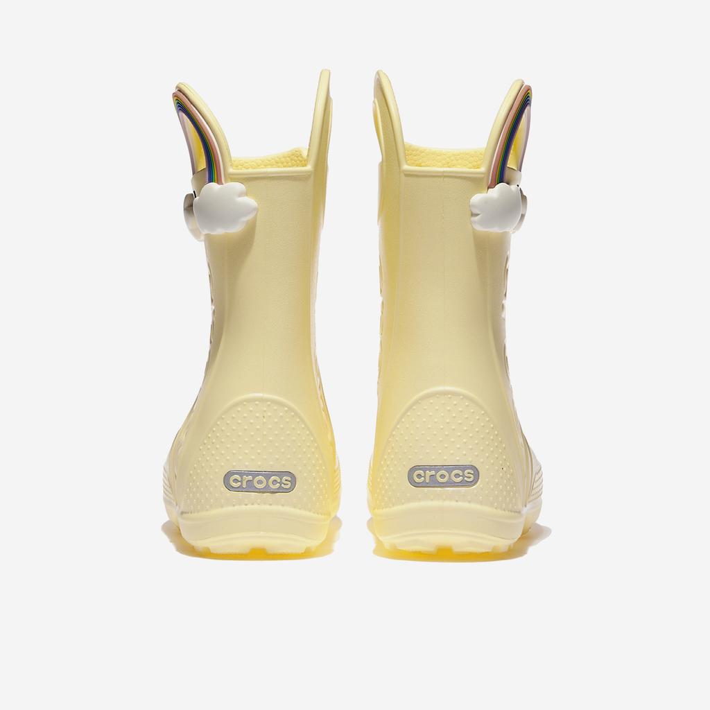 Crocs Handle It Rainbow Rain Boots Kids [CRS211117-BUTTERCREAM]