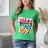 67 Creative Designs In Multiple Styles Print Green Cotton T Shirt for Women Comfortable Casual Fit Breathable Daily Wear Tee Top