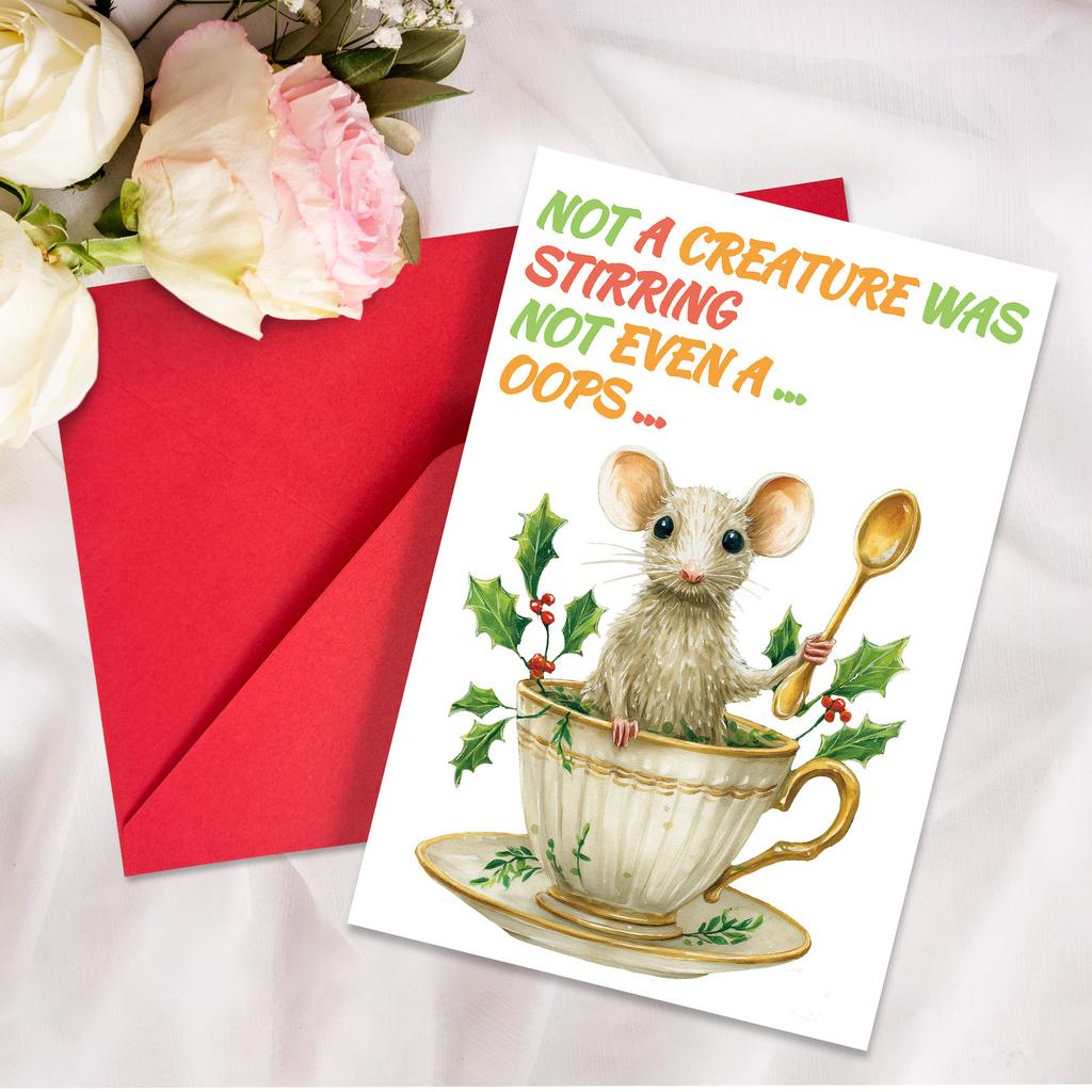 10PCS Cute Cartoon Christmas Greeting Cards Set with Envelopes, Large Size Hand-drawn Xmas Cards for Holiday Wishes & Gifts