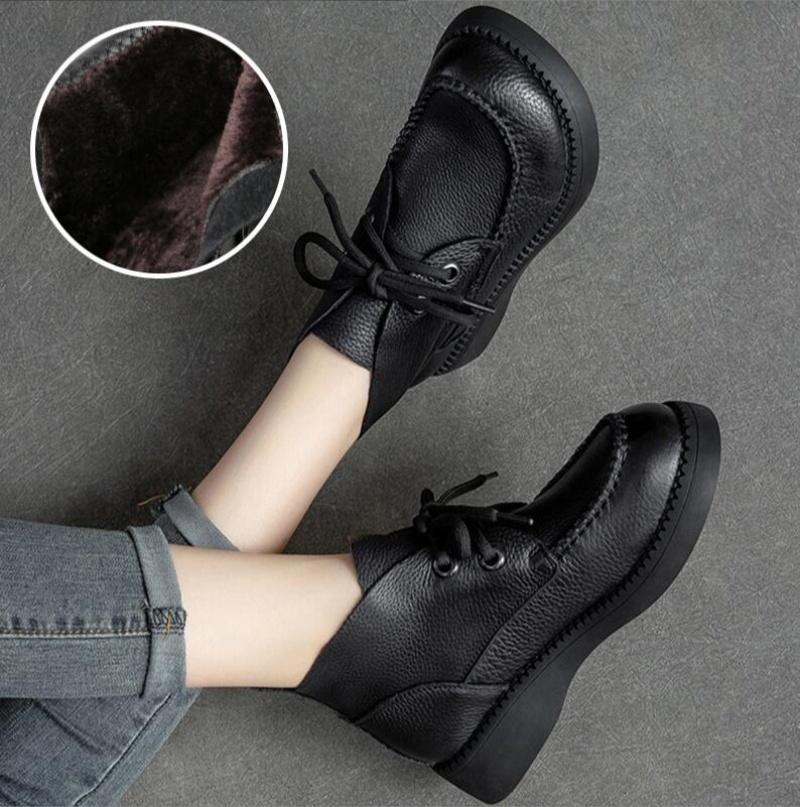 

Women Spring Autumn Boots Platform Leather Casual Fashion Breathable Comfortable Wear For Daily Use Durable Material With Good Quality 36