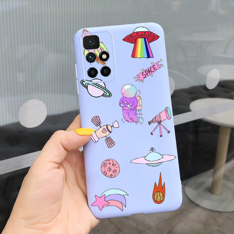 Case For Redmi 10 2022 Stylish Girl Flower Painted Cover For Xiaomi Redmi 10 Coque Fundas Redmi10 4G Soft Silicone Bumper