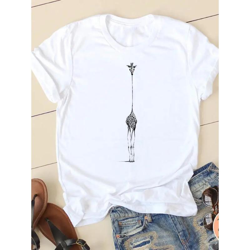Love Simple Printed European and American Clothing Shirt Short Sleeve T-shirt Tops  Oversized T Shirt  Women Clothes