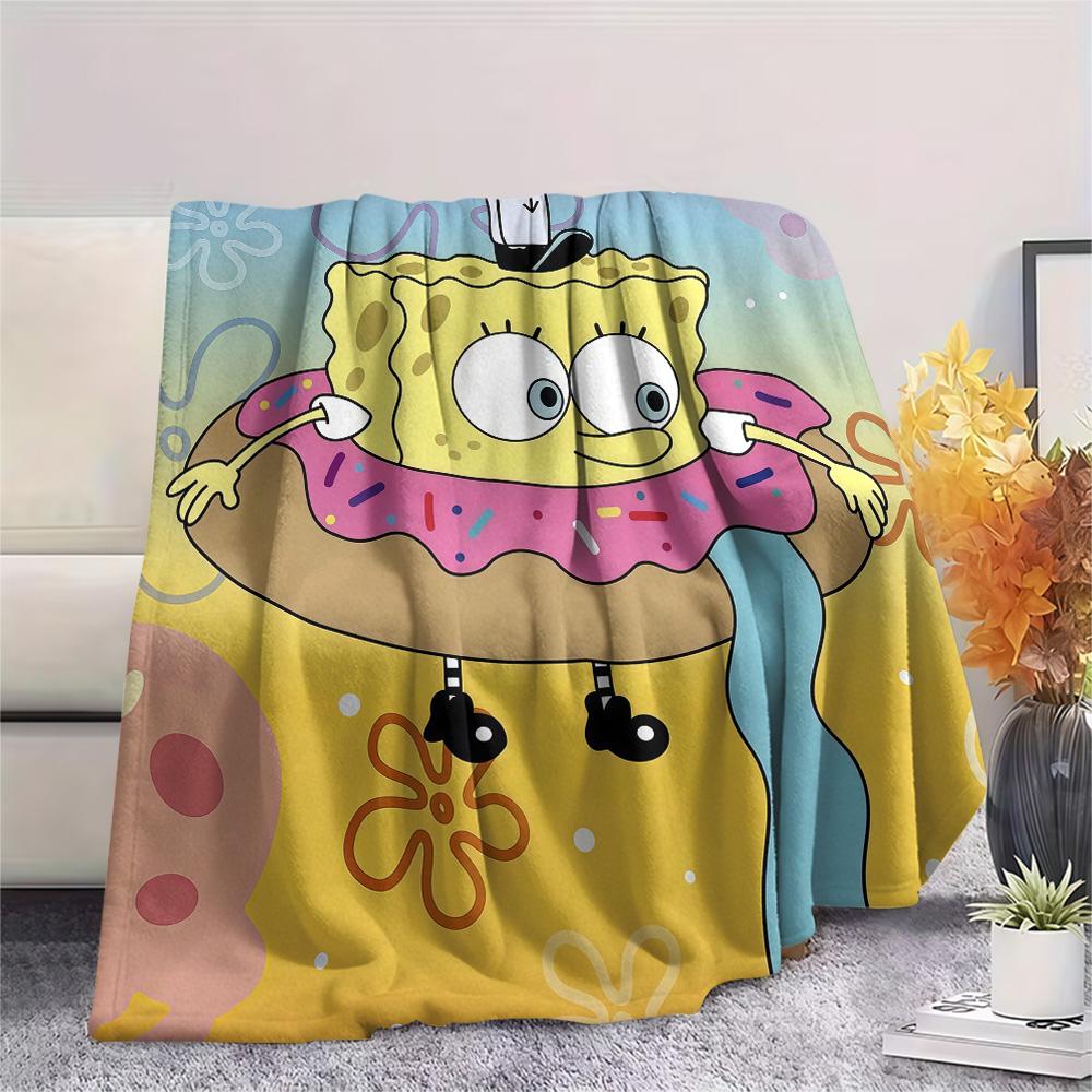 SpongeBob SquarePants3 Flannel Blanket, High Quality Comfortable for All Seasons, Home Decor, Warmth and Comfort