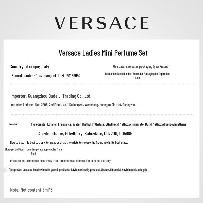Versace Mini Perfume Gift Set