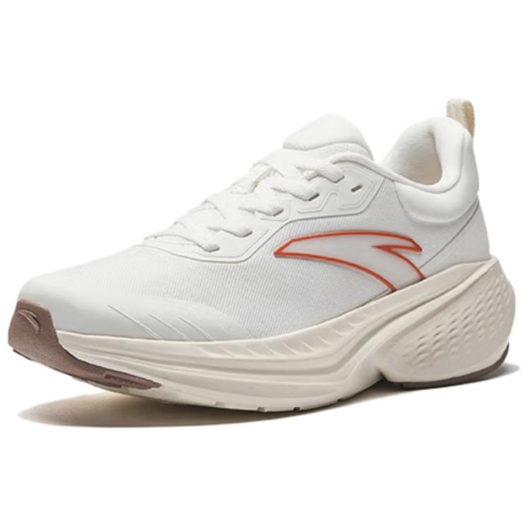 Anta Cloudway Einfach Bequem Stoßdämpfung Rutschfest Wasserdicht Low-Top Freizeitlaufschuhe Damen Sneaker Papierweiß 122545519-5