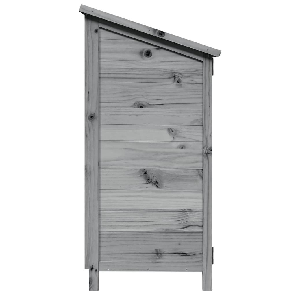 Garden Shed Gray 59 x 56 x 113.5 cm Solid Spruce Wood