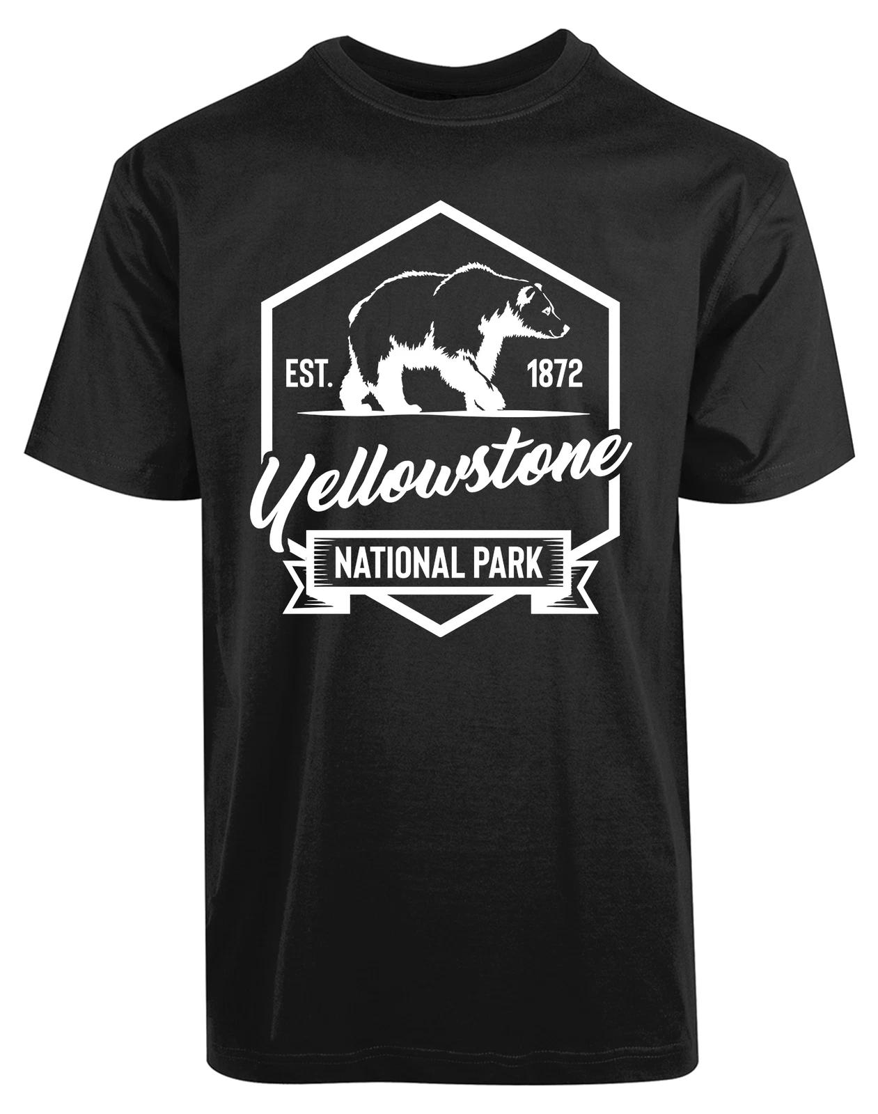 Yellow Stone National Park EST 1872 New Mens Shirt Polo Bear Animal Love Top Tee XXL
