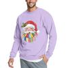 Christmas Print Loose Fit Round Neck Sweatshirt For Men