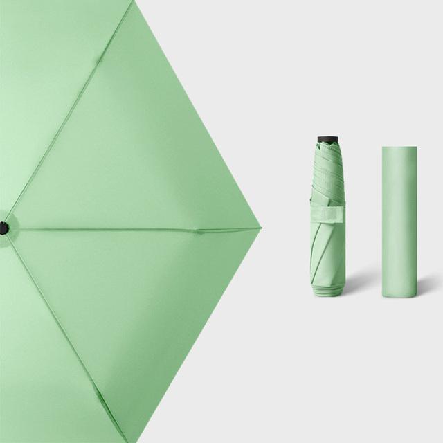 

Маленький зонт супер легкий женский зонт трехскладной мини-зонтик защита от ультрафиолета портативный для путешествий светло-зеленый