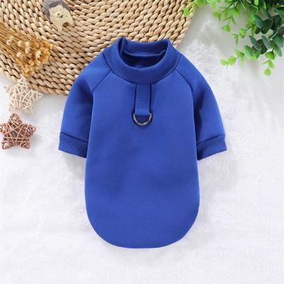 Pet Fleece Two-Legged Sweatshirt for Cats & Dogs - Leash Compatible, No Hood, Autumn/Winter Apparel