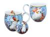 Porcelain Mug Barrel With Lid Cockatoo Parrot For Coffee Tea