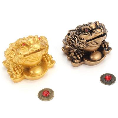 Cinese Copper Brass Bronze Frog Furnishing Prosperous Wealth Decoration Statue