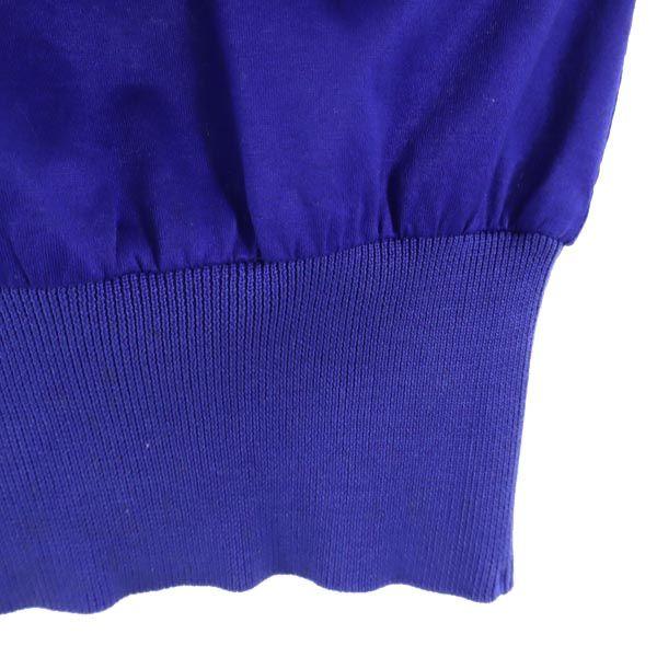 Yves Saint Laurent 90s Short Sleeve Half Button Shirt M Blue Women Used