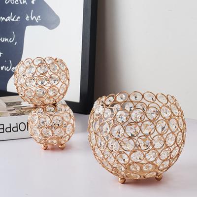 Dekorativer Kerzenhalter, Kerzenbehälter, wunderschön bezaubernde eingelegte Strasssteine, Haushaltsbedarf