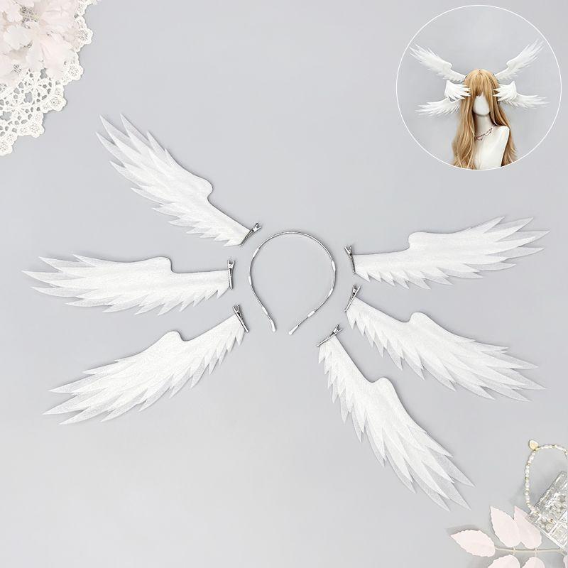 Cosplay Hair Clip With Feather Ears Honkai Star Rail Sunday Robin Fans Sweet Gothic Style Anime Convention Accessory