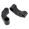 Pair Black Aluminum Mirror Extenders Risers Extension 10mm Universal Fit