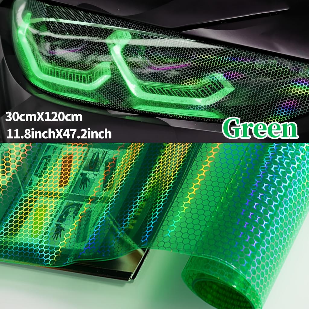 PVC Honeycomb Headlight Tail Light Film | Scratch-Resistant, Durable Vinyl Decal, Color-Changing, Universal Fit for Car Light