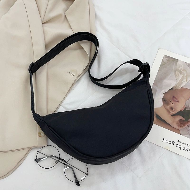 New-style Solid-color Dumpling-shaped Bags Versatile Single-shoulder Bags with Texture Casual and Versatile Underarm Bags Commuting Crossbody Bags