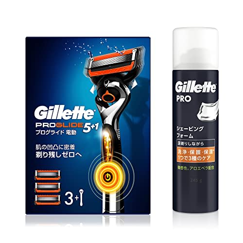 

[.co.jp limited] Gillette Proglide Power корпус (с 3 запасными лезвиями) + пена для бритья 245 г [Покупка набора] Бритвенный станок для чувствительной кожи Мужской Мужской