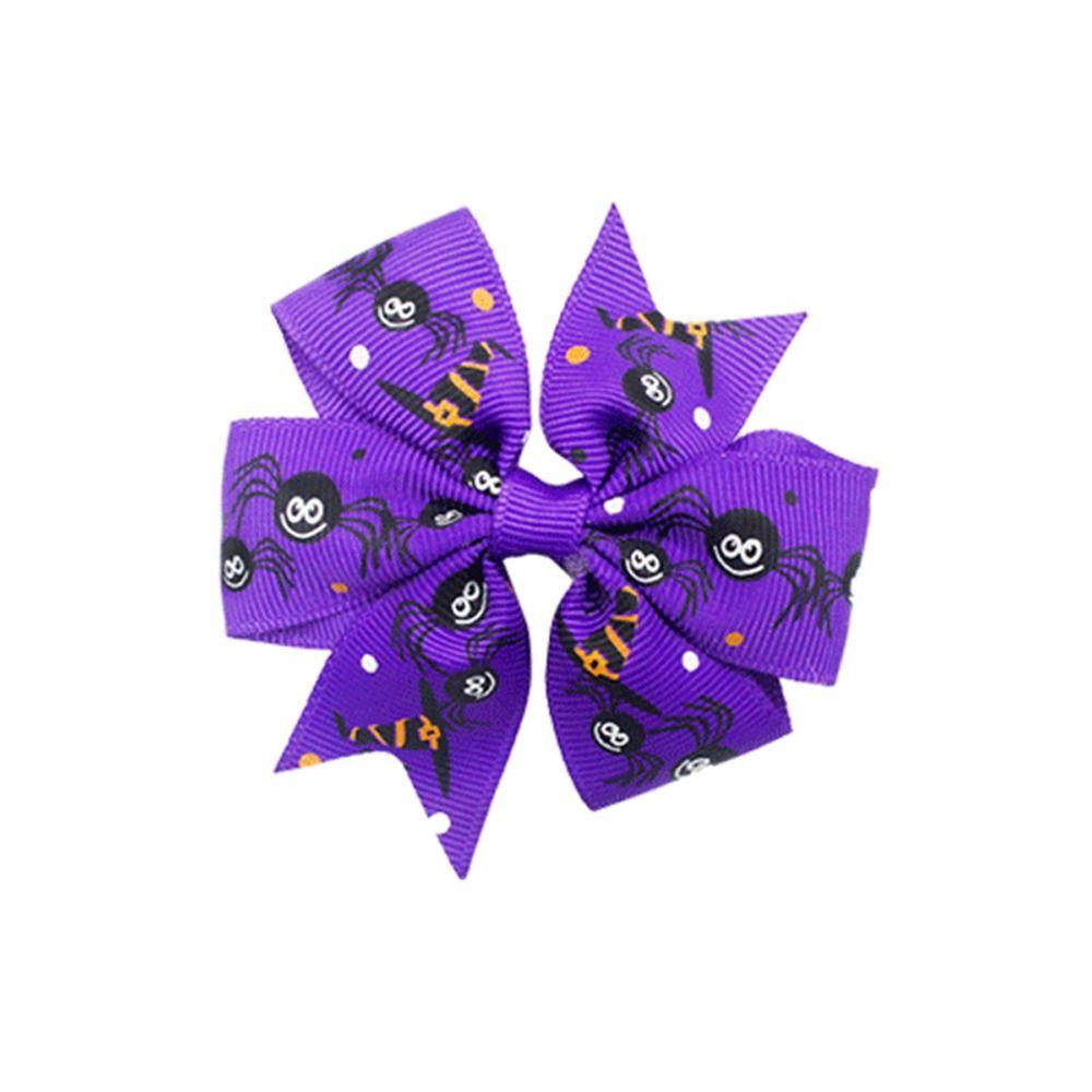 Creative Skeleton Halloween Bow Hair Clip Pumpkin Bat Pumpkin Hairpin Spider Korean Style Bat Duckbill Clip Party
