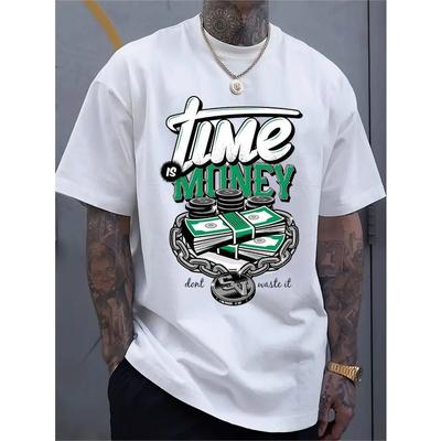 Taglie europee T-shirt da uomo girocollo a maniche corte di alta qualità, lavabile in lavatrice, comoda e traspirante per tutte le stagioni