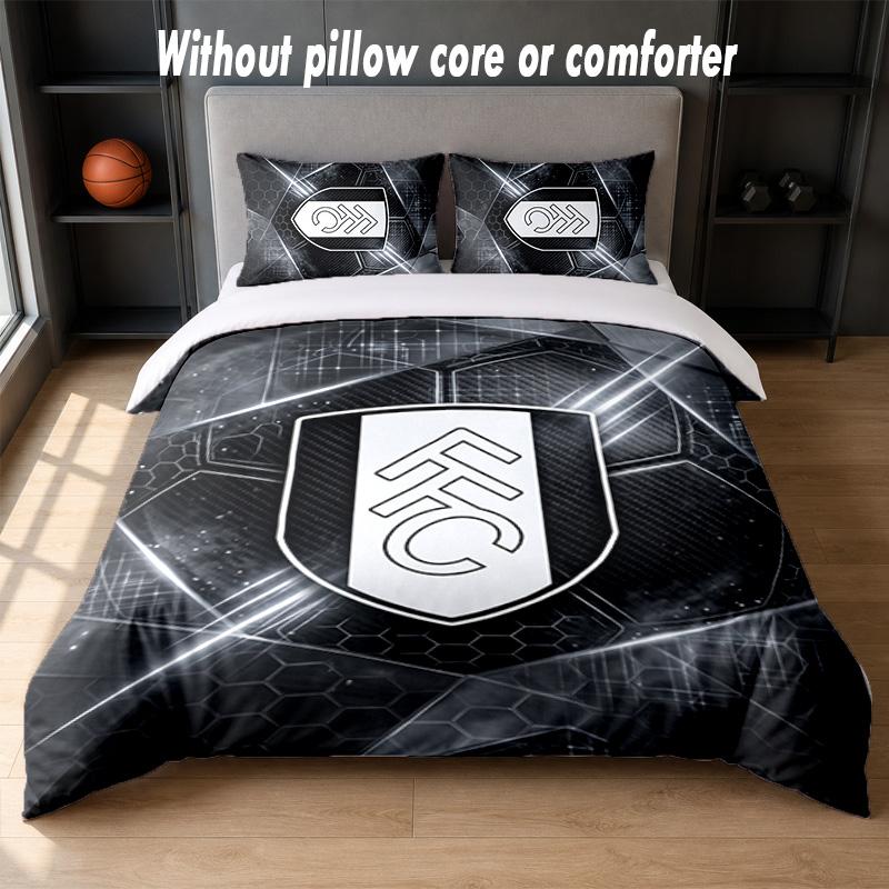Set Biancheria da Letto Fulham Football Design 1 Copripiumino + 2 Federe Morbido Traspirante Biancheria da Letto per la Casa
