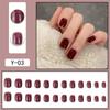 Y1 Fake Nail Sticker Wearing Nail Finished Nail Piece Removable Blush Nail Girl Cat Eye Gradual Change Nail Patch