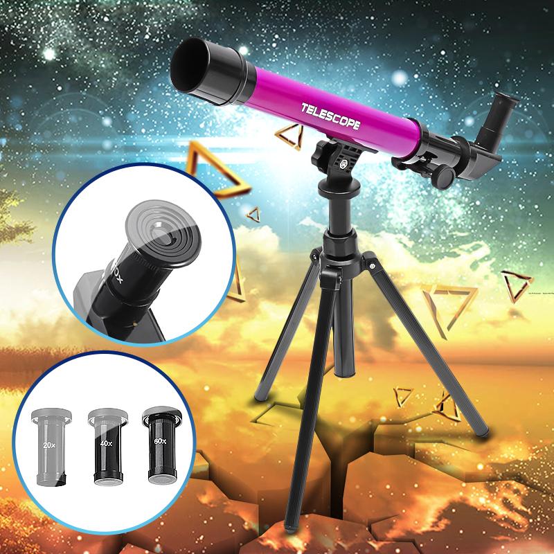 Professional Astronomical Telescope With Tripod Outdoor Monocular Zoom Telescope Spotting Scope for Educational Children Toys ABS