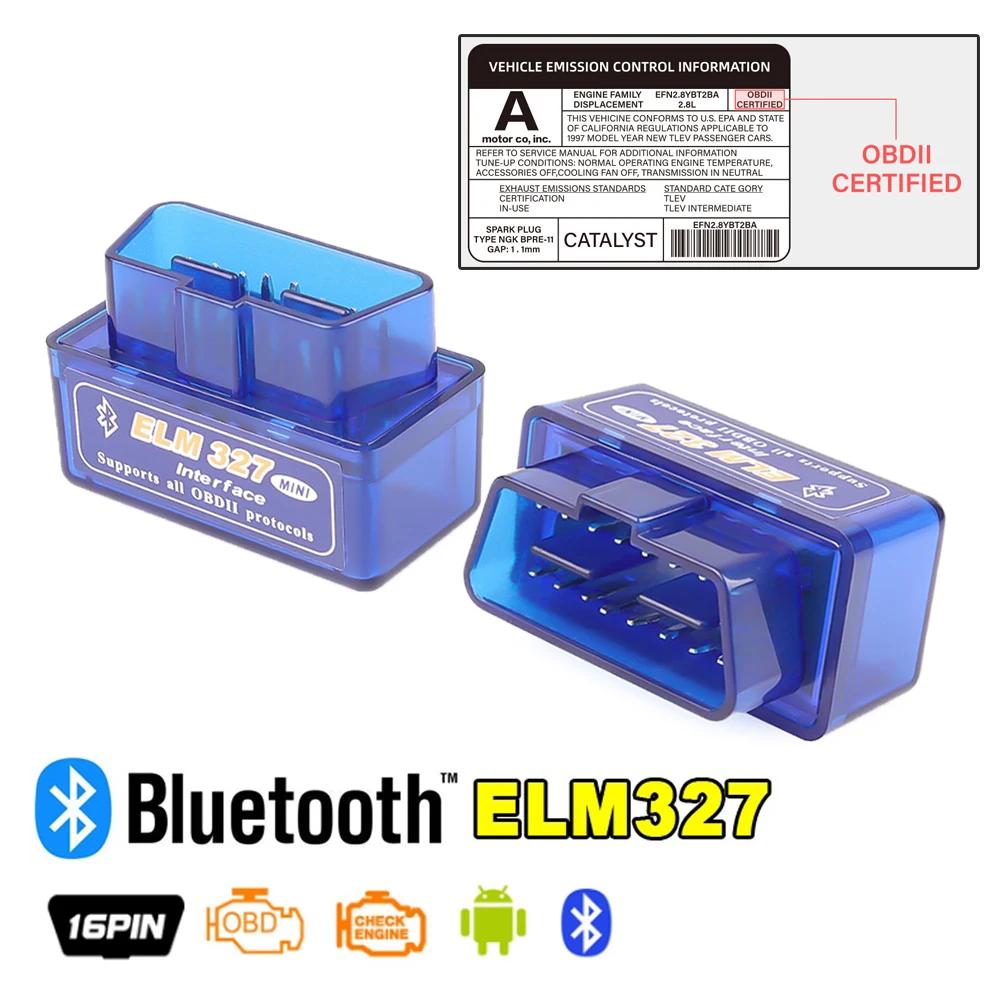 Mini Bluetooth ELM327 V2.1 V1.5 Auto OBD Scanner Code Reader OBDII Protocols Car Diagnostic Tool Super ELM 327 For Android Phone