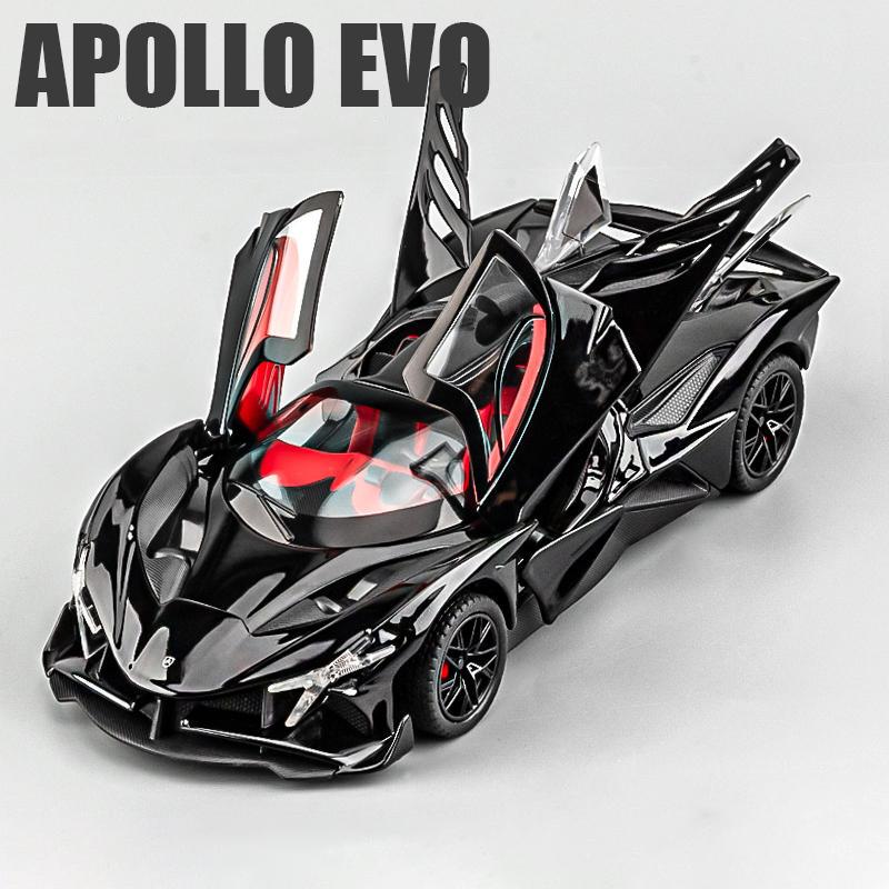 1/24 Apollo Project EVO Supercar Alloy Die Cast Toy Car Model Sound and Light Children's Toy Collectibles Birthday Gift