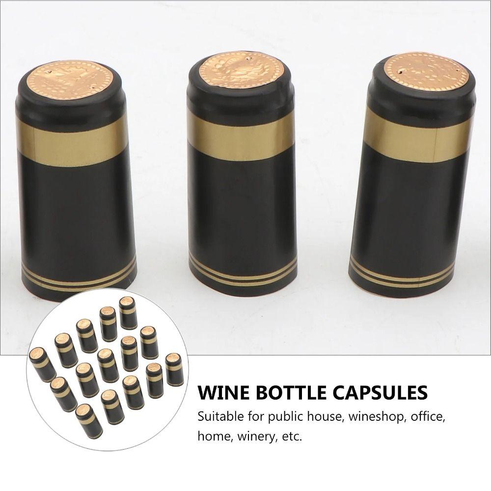 100Pcs PVC Wine Heat Shrinkable Cap Straight Mouth Wine Bottle Cap  Wine Straight Mouth Bottle