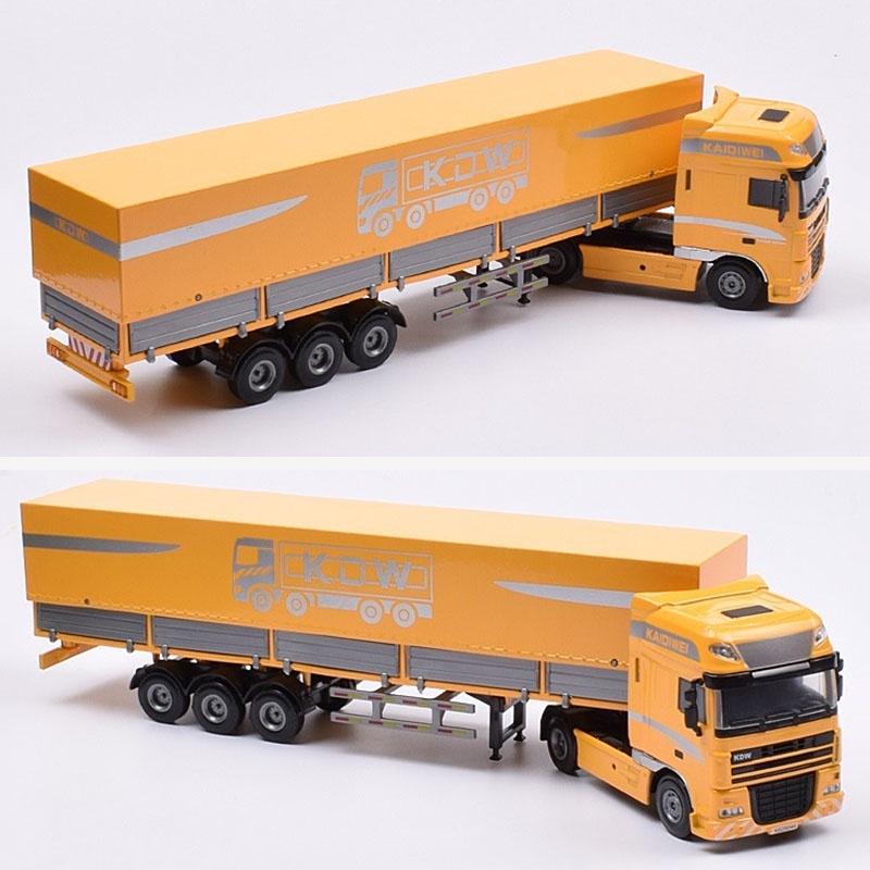 Stunning 150 Scale Diecast Alloy Transporter Truck For Kids Open-top Kdw Model