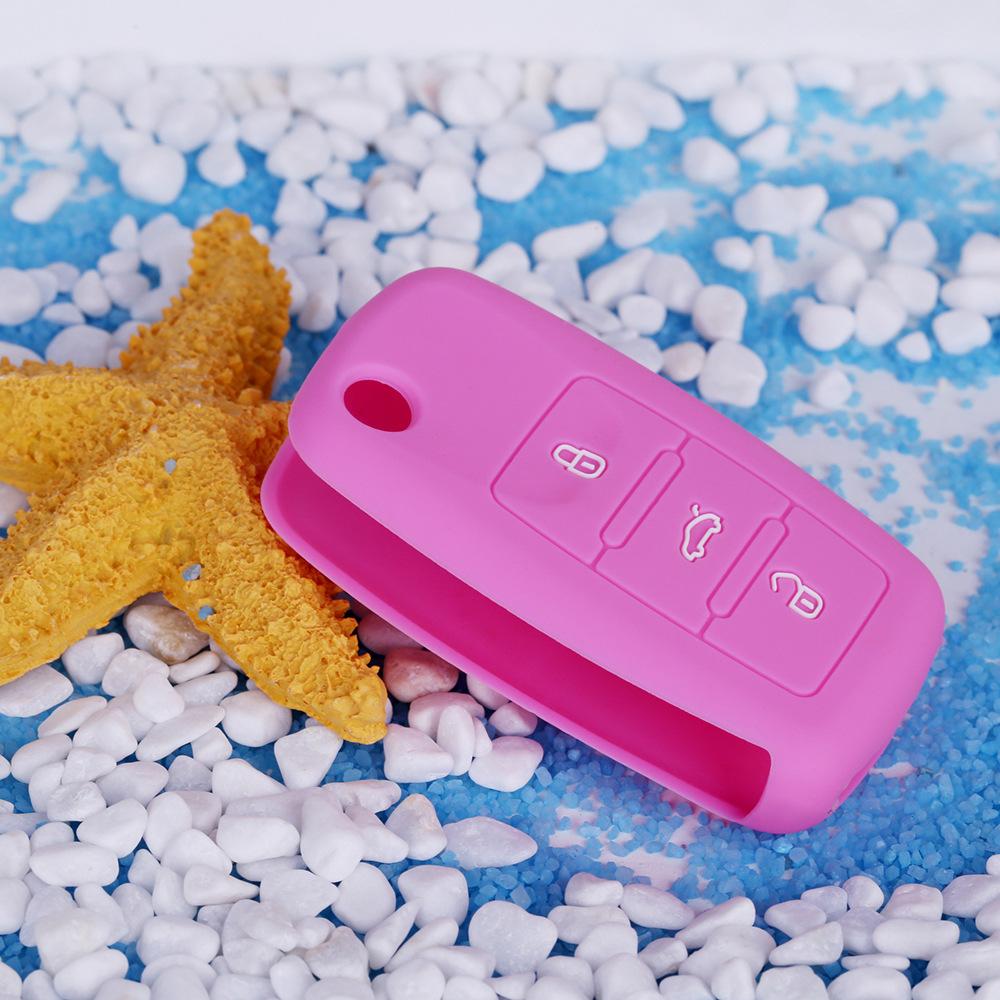 Suitable for Volkswagen Lavida Jetta Drip Silicone Key Cover Santana Soft Key Bag Sagitar Remote Control Protective Cover