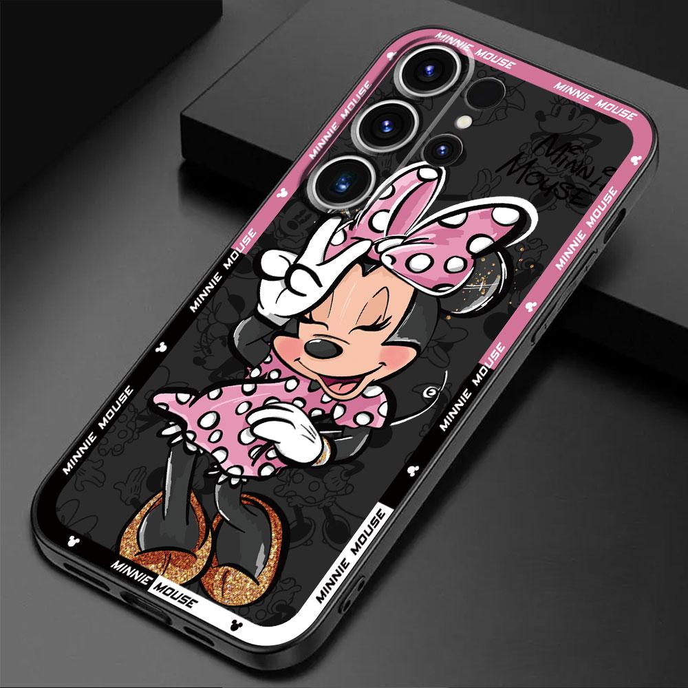

Чехол Обложка Disney Микки Минни Маус милый Черный Мягкий Чехол для Samsung Galaxy S24 Ultra S21 5G S22 Plus S23 Ultra S21 FE S20 for Galaxy S24